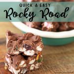 Quick & Easy Rocky Road Recipe Pieces in a Bowl