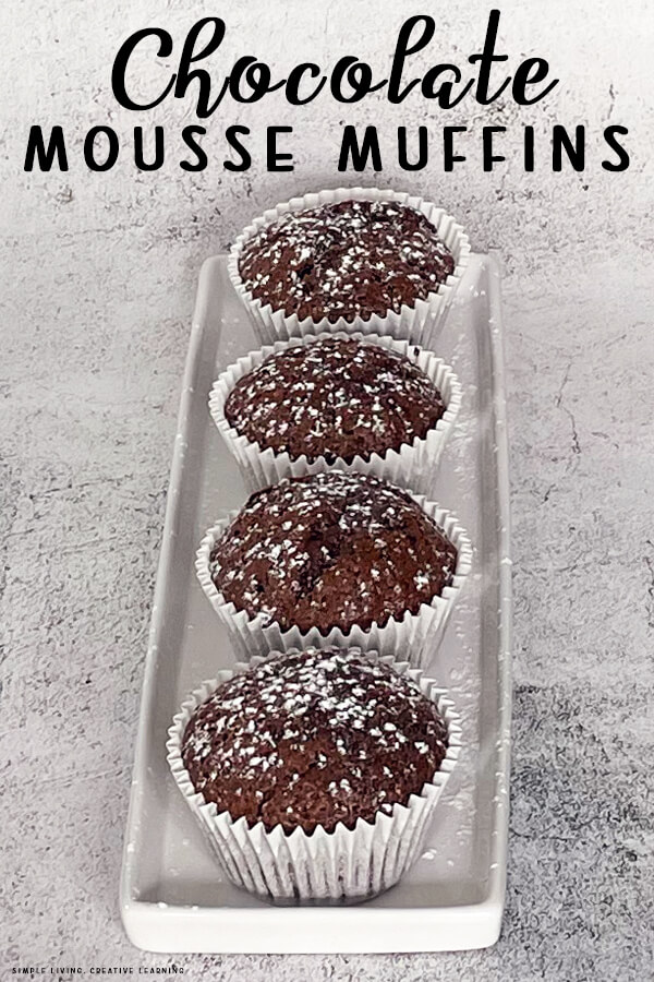 Chocolate Mousse Muffins Four on a Tray