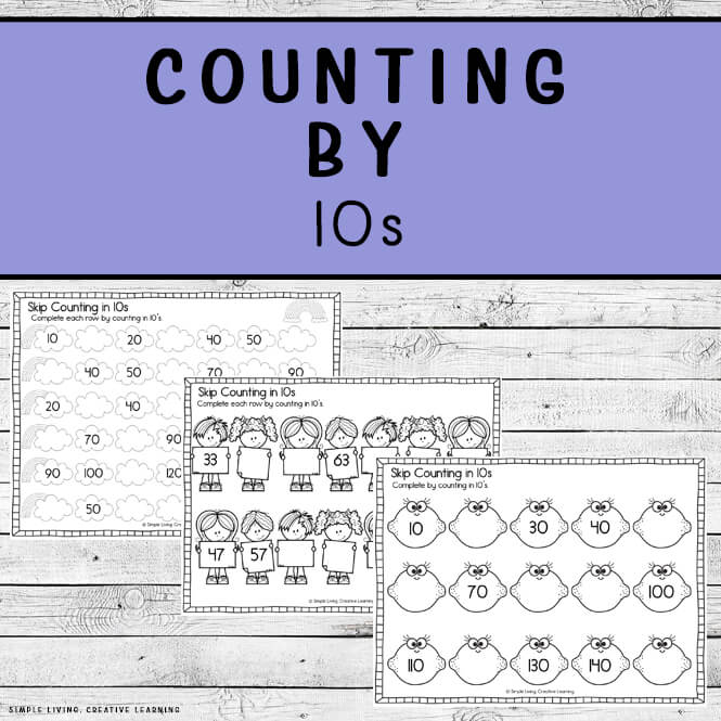 Counting By 10s Printable Worksheets