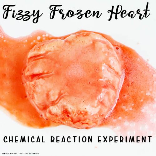 Fizzy Frozen Heart ~ Chemical Reaction Experiment Completed