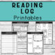 Reading Log Printables Four Different Pages from the Pack