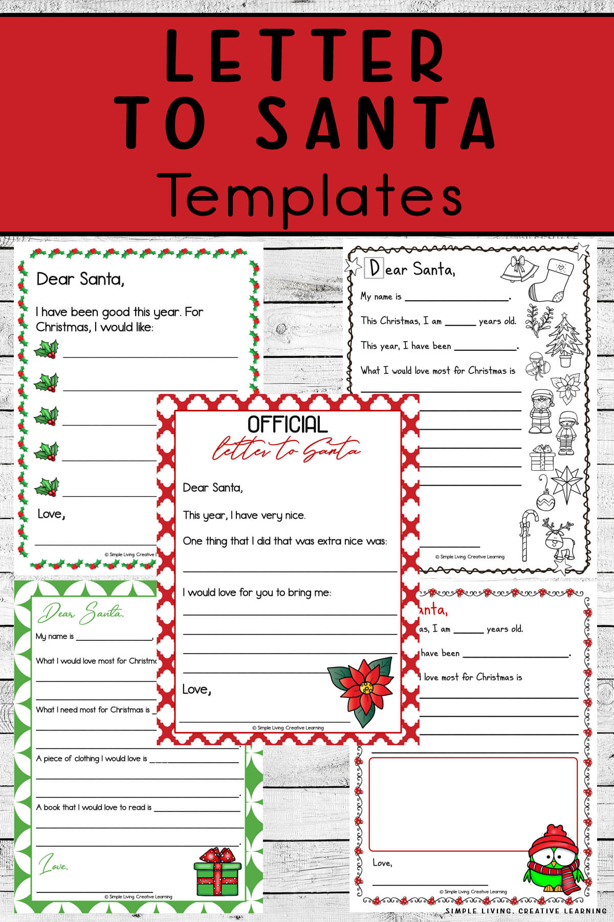 Letters to Santa Templates