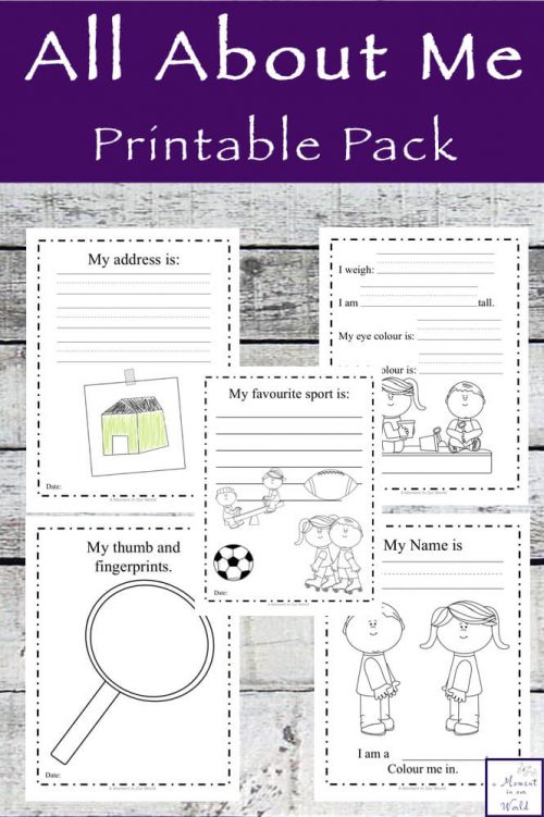 This All About Me Printable Pack is a great way to begin the school year, though it can be used any time of the year.