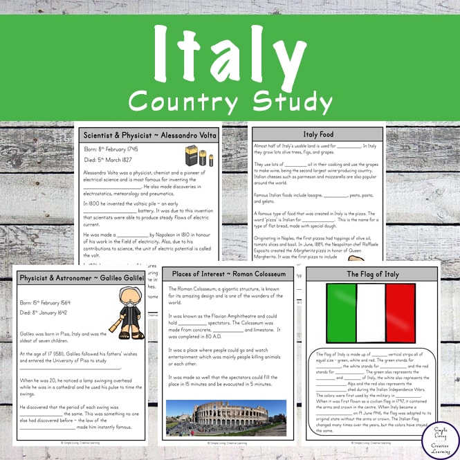 Take a fascinating journey to Italy with this exciting Italy Study and learn more about the people, food and culture along the way.