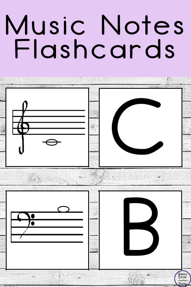 Music Notes Flashcards Simple Living Creative Learning
