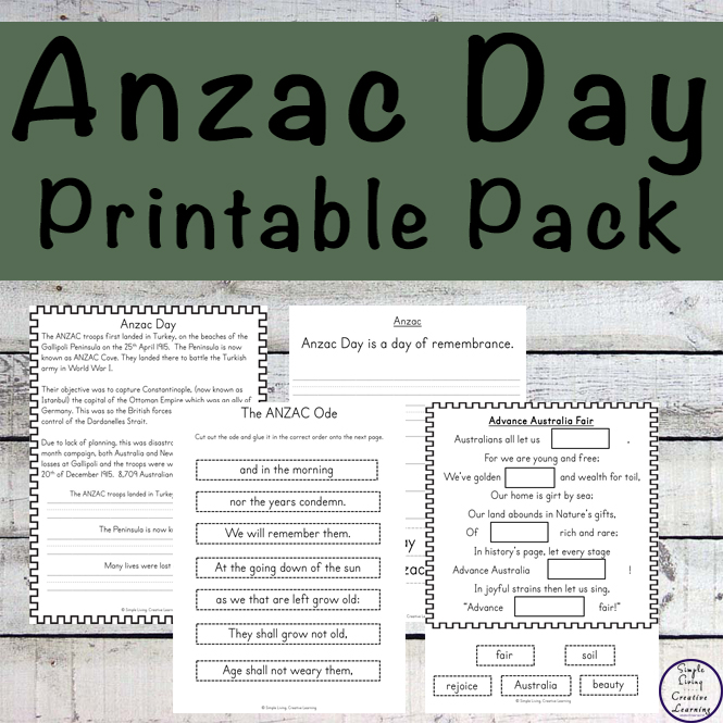 This Anzac Day printable pack introduces children ages 5 - 10 to what happened to the Australian and New Zealand forces in their battle at Gallipoli during World War I.