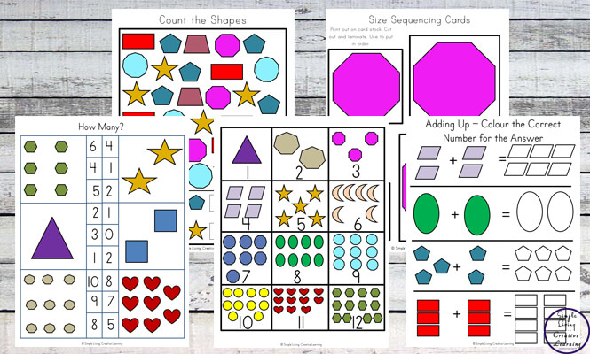 Aimed at young children, this 70-page Shape Printable Pack is a great way to introduce a variety of different 2d shapes to them.