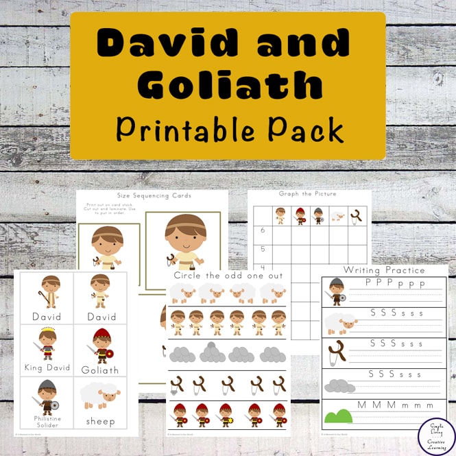 This David and Goliath Printable Pack will help your children learn about this amazing story of faith and courage.