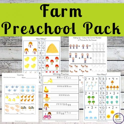 This massive Farm Preschool Pack is a great way to encourage learning, building on math and literacy skills while using a fun fun theme.