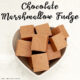 Chocolate Marshmallow Fudge in a heart shaped bowl
