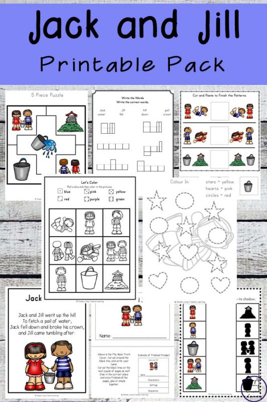 Jack and Jill Printable Pack - Simple Living. Creative Learning