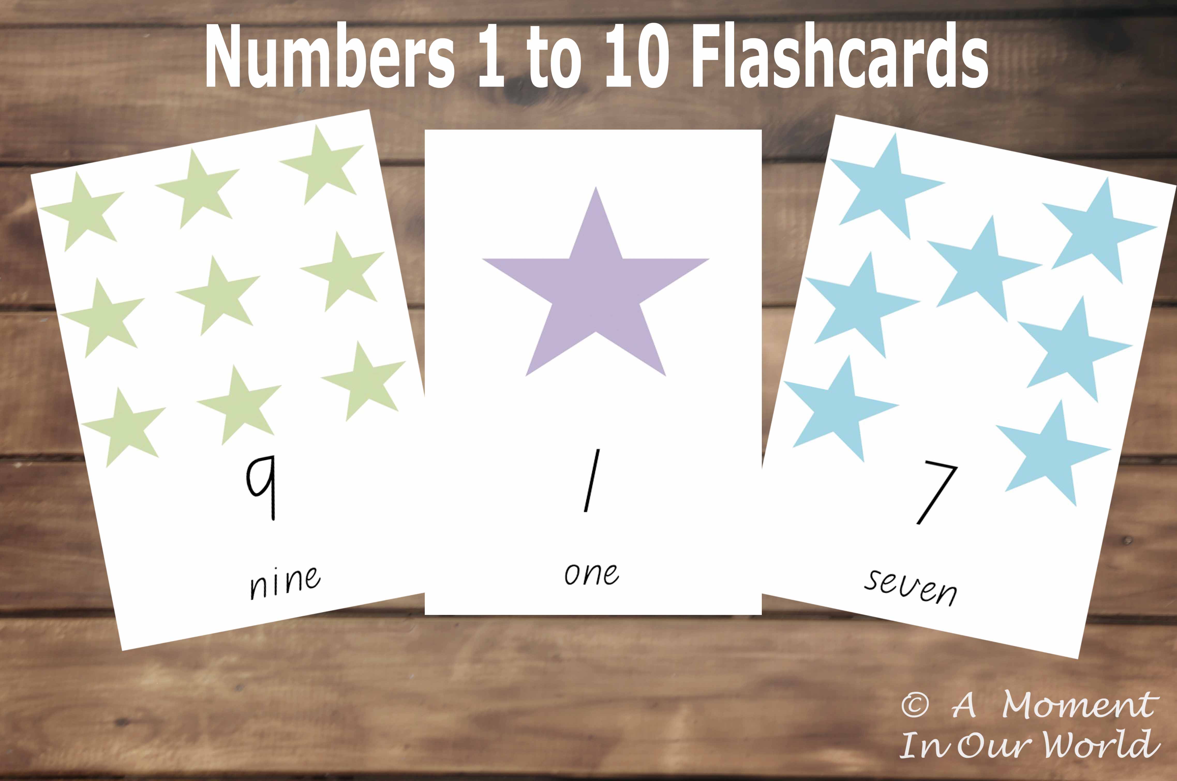 numbers 1 to 10 flashcards