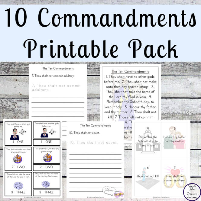 A great way to introduce children to the 10 Commandments as written in Exodus, is with these fun 10 Commandments Cards and printables.