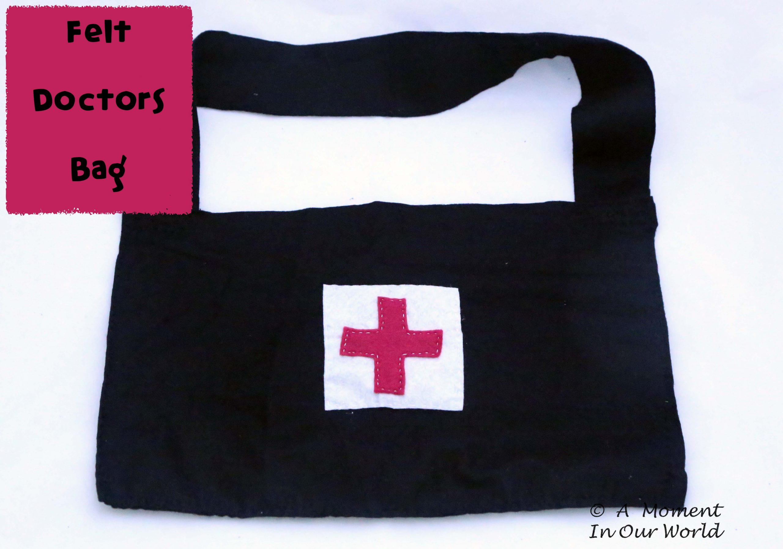 Have fun playing doctor's with this felt doctors bag.