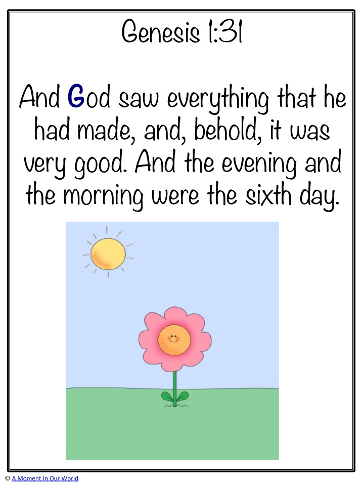 Monday Memory Verse: Genesis 1:31