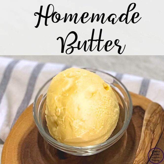 How to Make Homemade Butter in a glass bowl