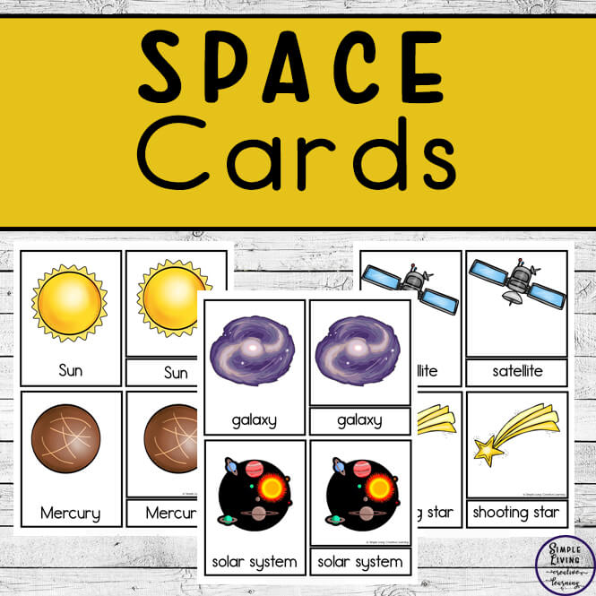 Learn about the planets, the life cycle of a star and other objects that are found in space with these fun and exciting Space Cards.