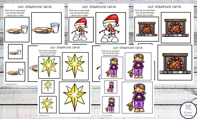 This mega pack of Christmas Size Sequencing Cards is awesome. With over 30 sets of size sequcing cards, they will keep the kids entertained for ages.