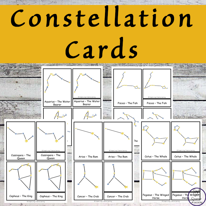  FREE Printable Constellation Cards Simple Living Creative Learning