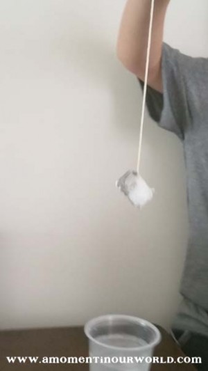 Lift an Ice Cube on a String - Simple Living. Creative Learning