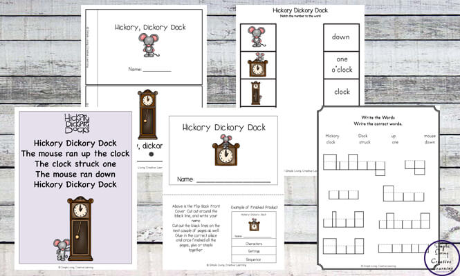 This Hickory Dickory Dock Mini Pack is a fun way for children in preschool and kindergarten to have fun learning this nursery rhyme.This Hickory Dickory Dock Mini Pack is a fun way for children in preschool and kindergarten to have fun learning this nursery rhyme.