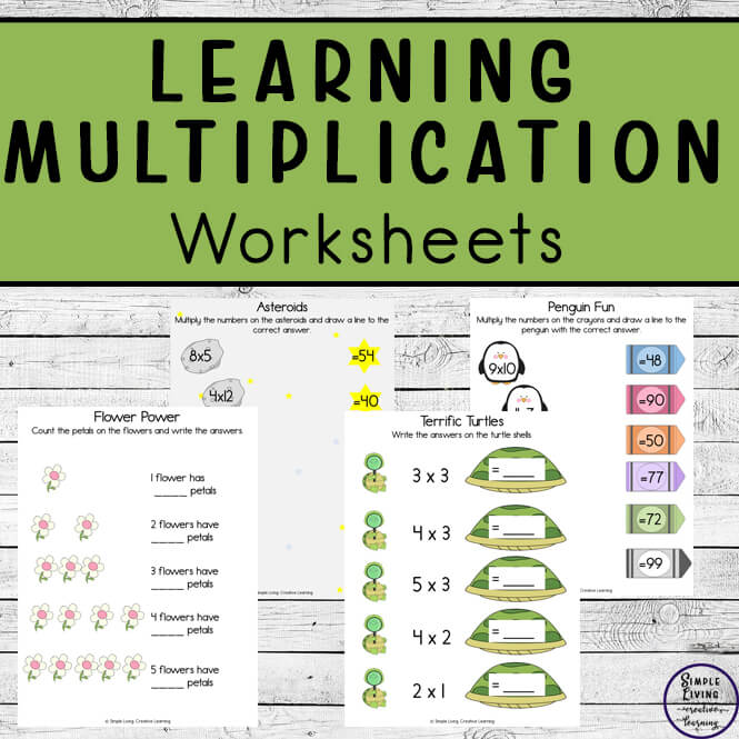 Learning multiplication can be fun with these vibrant printable posters and worksheets. These are great for children just learning to multiply.