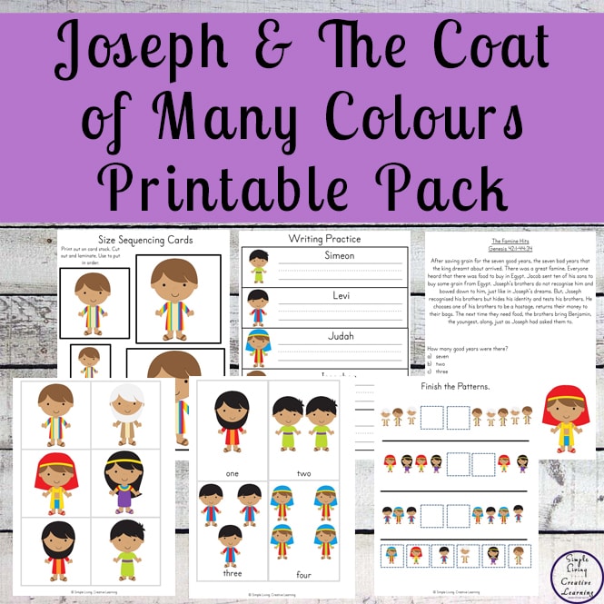 This Jospeh and the Coat of Many Colours Printable Pack will help children learn about this amazing story of faith, trust and patience.