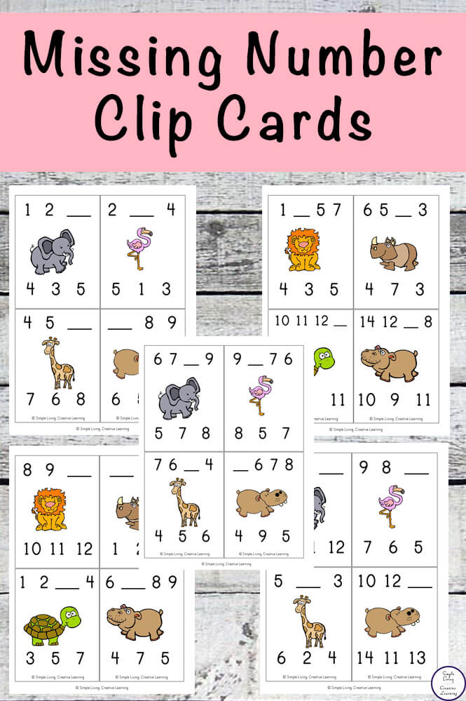 These Missing Number Clip Cards are fun and great for increasing counting skills.