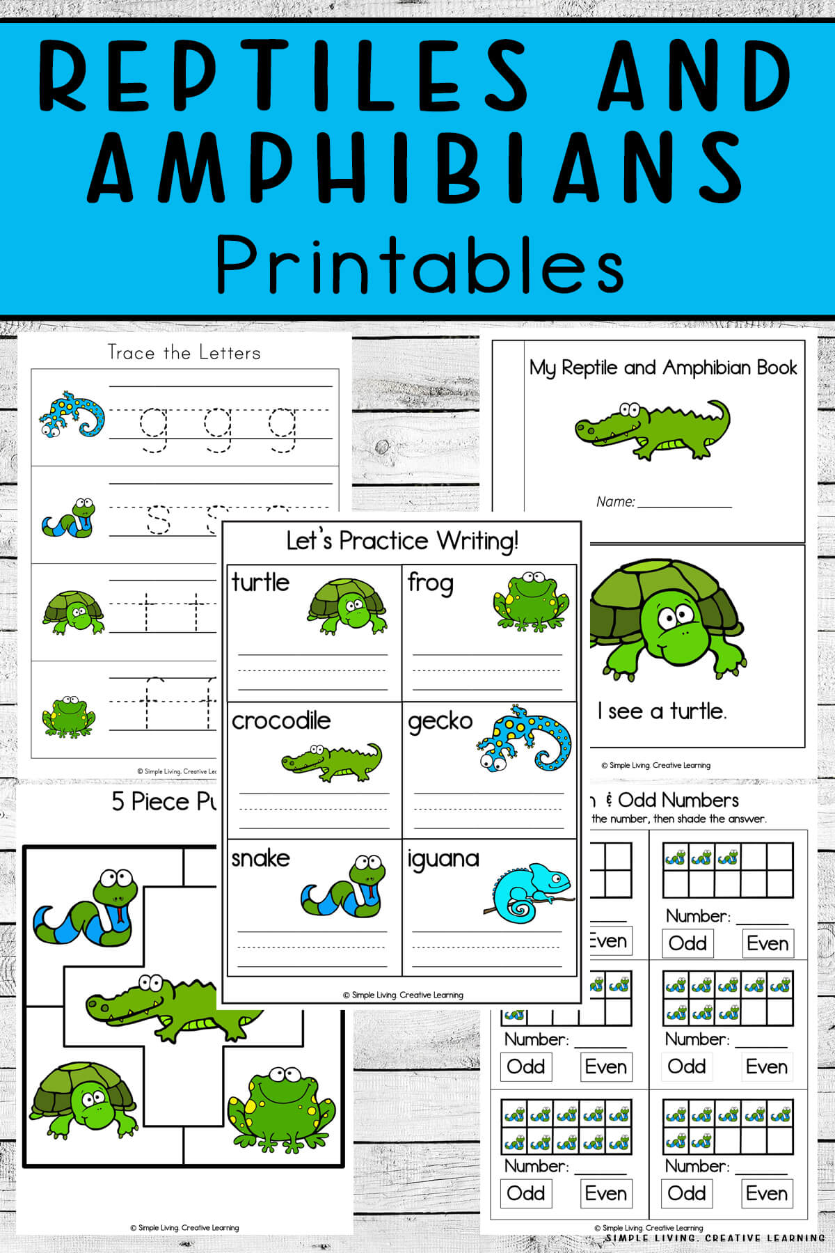 Reptiles and Amphibians Printables