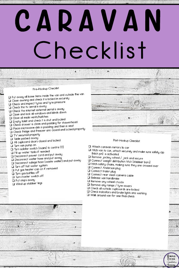 caravan checklist