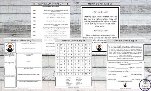 ds will love learning about Martin Luther King Jr, one of the most important voices in the American Civil Rights movement, with these printables.