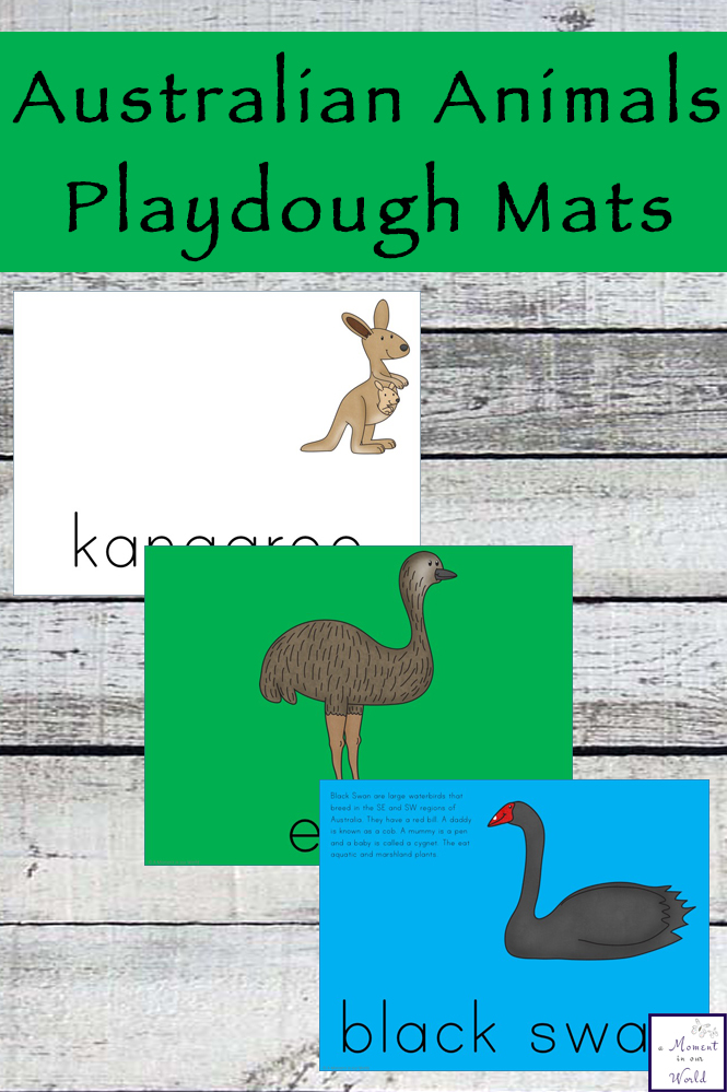 These Australian Animal Playdough Mats are a great way to encourage young children to learn about many of the unique animals that live in Australia.
