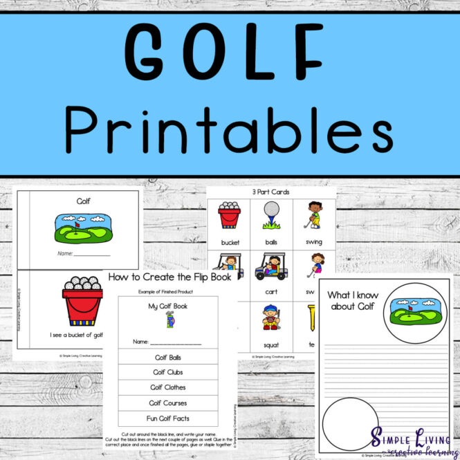 Golf Printables four printable pages