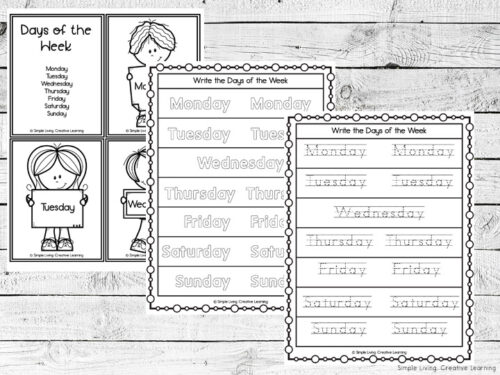 Days of the Week Printables - Simple Living. Creative Learning