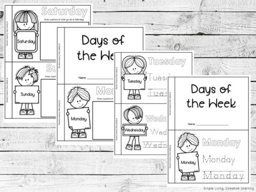Days of the Week Printables - Simple Living. Creative Learning