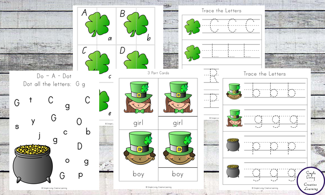 This mini St. Patrick's Day Printable Pack is aimed for kids ages 2-8. It contains lots of fun activities such as: colouring pages, number puzzles, handwriting practice, counting, size sequencing and lots more.