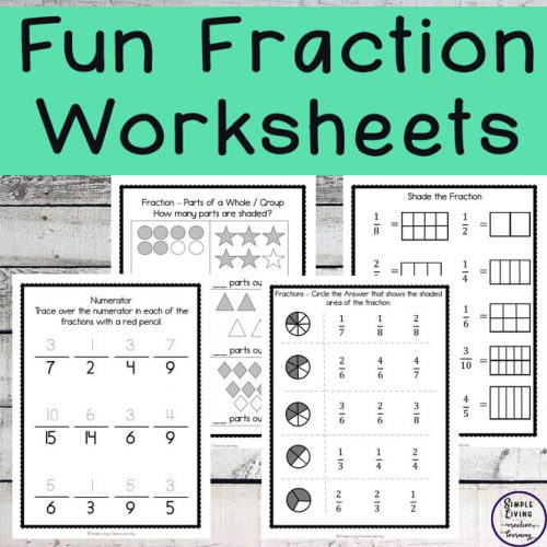 This Fun Fraction Worksheet pack is not only great for those just starting out with fractions, but is also great for those who need more practice or need to review their fractions.