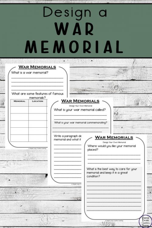 Design Your Own War Memorial - Simple Living. Creative Learning