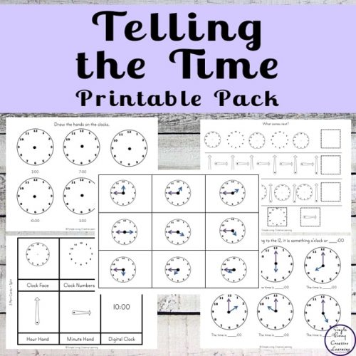 This Telling the Time Printable Pack is a great way to introduce children to a clock and the basics of telling the time.