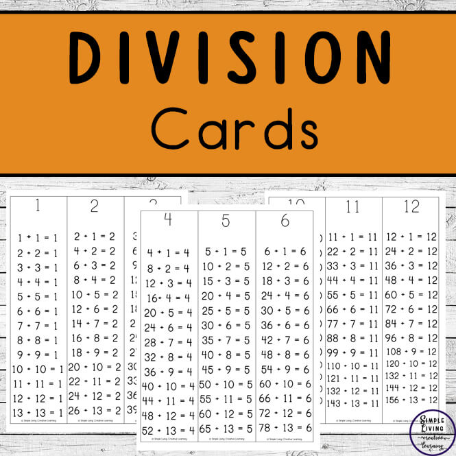 To help children learn and memorise division, these division cards are easy to prepare and are great to have to hand.