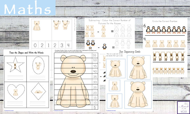This Arctic Animals Tots to Prep Printable Pack is aimed for children in the 2-8 age group.