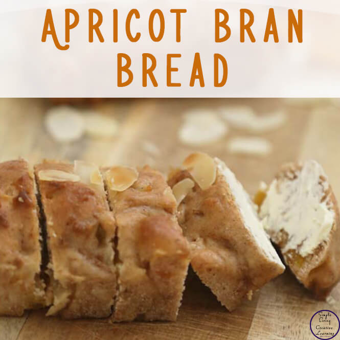 This is a lovely, easy to make Apricot bran Bread recipe that freezes well for school and work lunches.