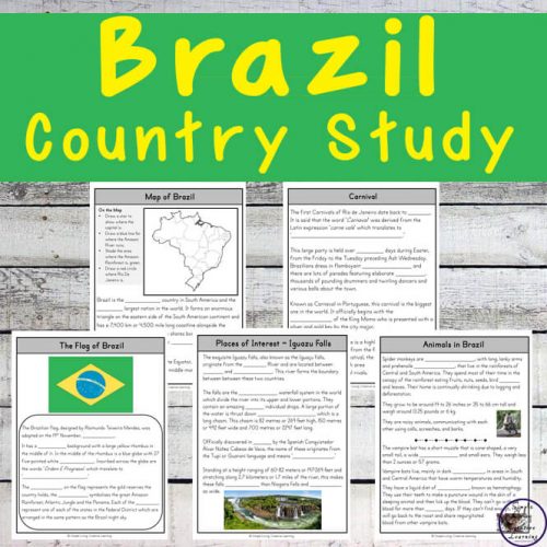This Brazil Country Study is a great way for kids to learn more about this country and the amazing Amazon River and Rainforest.