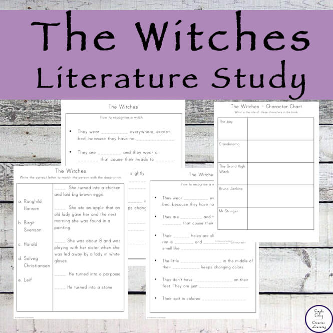 This Witches Literature Study is aimed at children in grades 2 to 4 & goes well with the book by Roald Dahl. It is also on video!