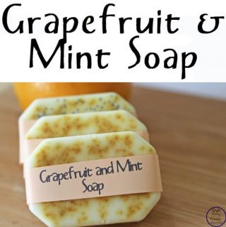 I love the smell of this grapefruit and mint soap. It is so refreshing and very easy to make!