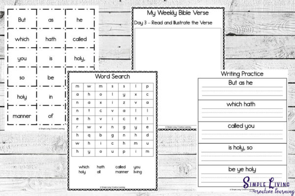 Monday Memory Verse: 1 Peter 1:15 Printables - Simple Living. Creative ...