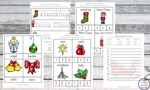 This Christmas Literacy Pack is great for kids in kindergarten through to grade 2 to help them build their literacy skills.