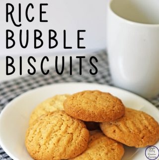 Growing up with my mum baking these Rice Bubble Biscuits, I knew that I had to bake them for our boys too.