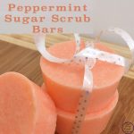 This peppermint sugar scrub bar smells great and is great for hydrating the skin as well.