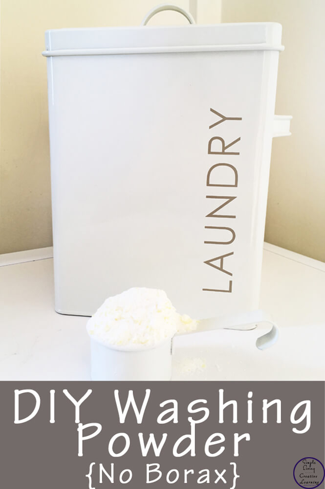 This DIY Washing Powder is easy to make and contains essential oils and no borax.